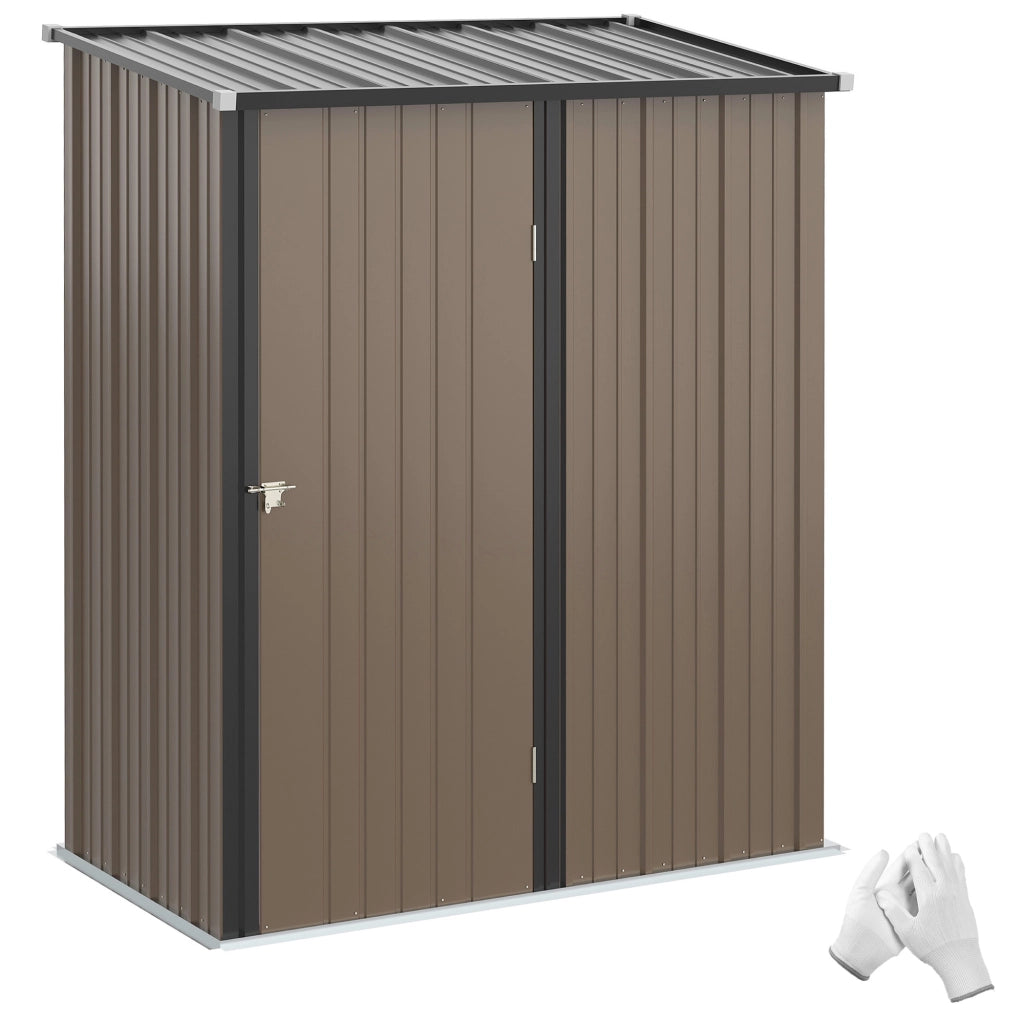 Capanno per attrezzi in metallo ¨C zephmum ¨C marrone 161.5x94.5x196cm