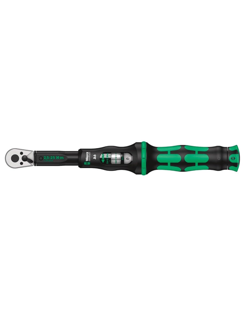 Chiave dinamometrica con cricchetto reversibile 1/4" 2,5-25 Nm WERA Click-Torque A 6