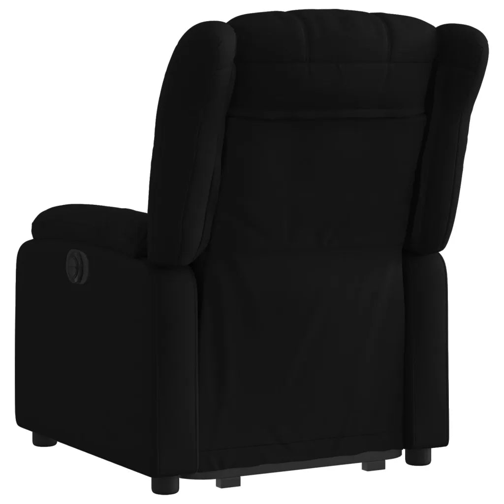 Poltrona Alzapersona Reclinabile Nera in Tessuto 3205318