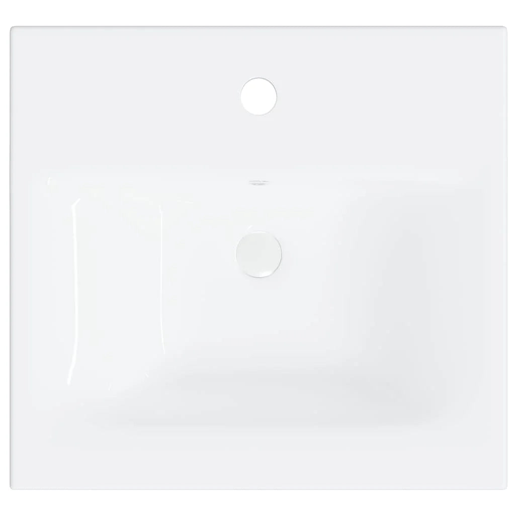Lavabo da incasso con rubinetto 42 cm ceramica bianca 02_0002795