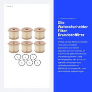 Filtro per separare olio e acqua - 6 pezzi - filtro per carburante - kit di sostituzione - alta qualità - facile da installare