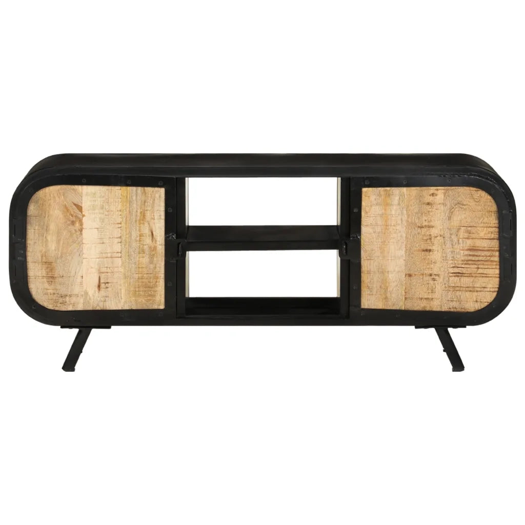 Mobile Porta TV 110x30x45 cm in Legno Massello di Mango Grezzo 328414