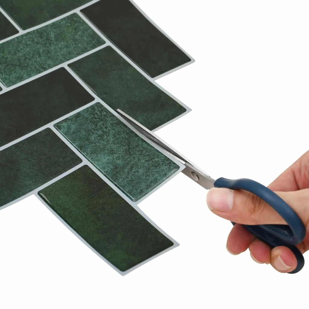 Piastrella a Spina di Pesce 10 pcs Verde Scuro 30 x 30 cm