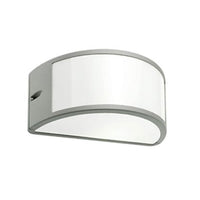 Lampada Applique Mezza Luna Aperta Colore Alluminio per Esterno Linea Umbe Sovil