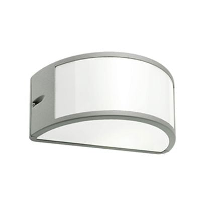 Lampada Applique Mezza Luna Aperta Colore Alluminio per Esterno Linea Umbe Sovil