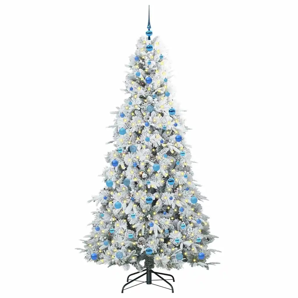 Albero di Natale Artificiale con Rami Pieghevoli Bianco 210 cm 3397504
