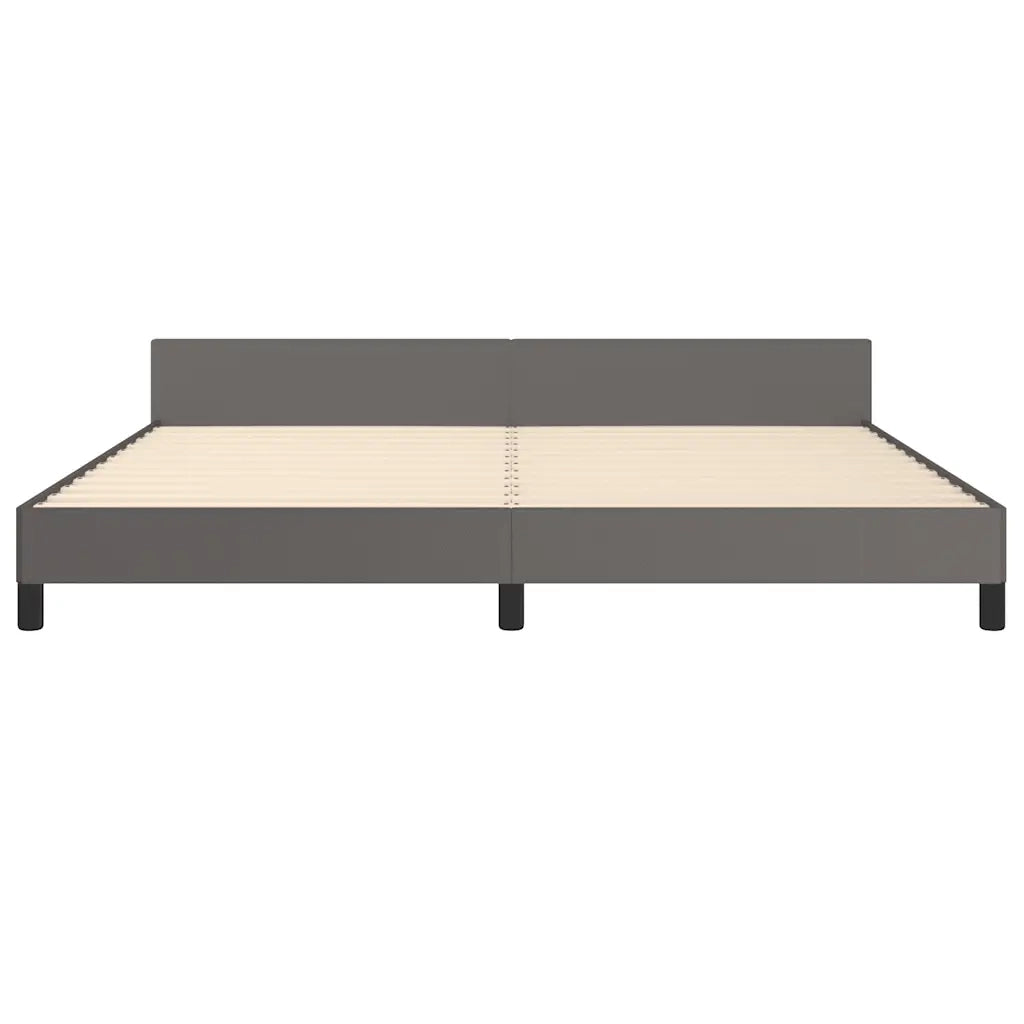 Giroletto con Testiera Grigio 200x200 cm in Similpelle cod mxl 59818