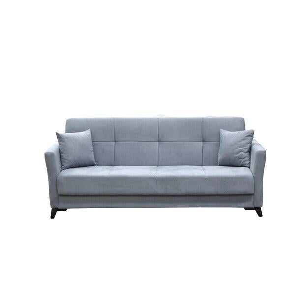 Divano Pronto Letto 3 Posti cm. 210x88x82 con contenitore Loren Velluto