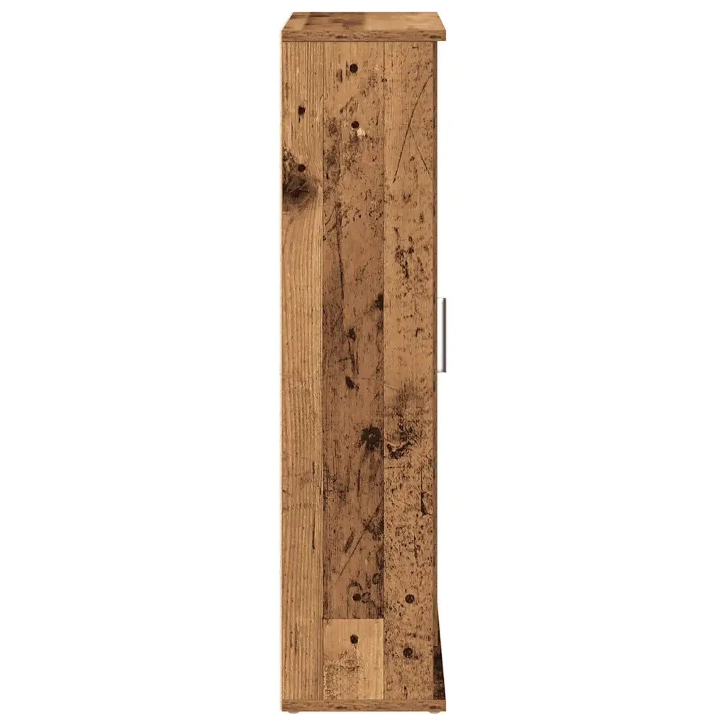 vidaXL Mobile da Bagno con Portarotolo Legno Antico 39x22x90 cm