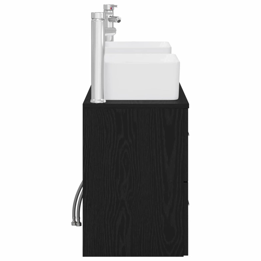 Set di Armadi da Bagno 3 pz Nero 53 x 34,5 x 63 cm 3405860