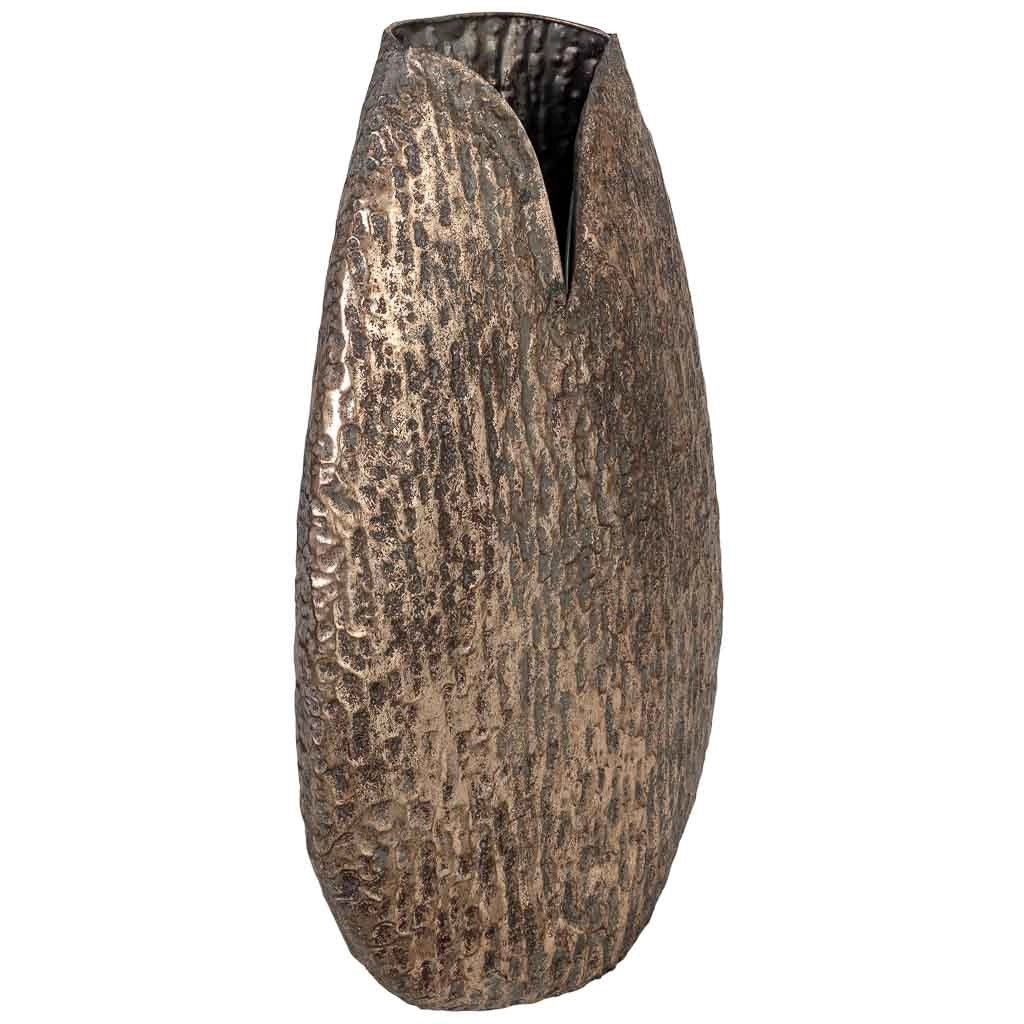 Vaso in metallo dorato 48x13,5x72,5h cm