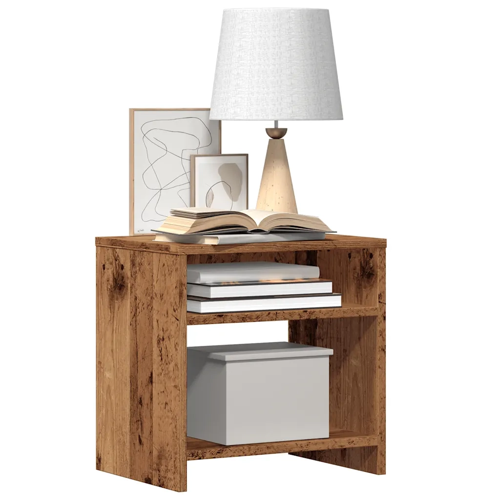 Comodini Legno Antico 2 pz 40x30x40 cm in Legno Multistrato 855763