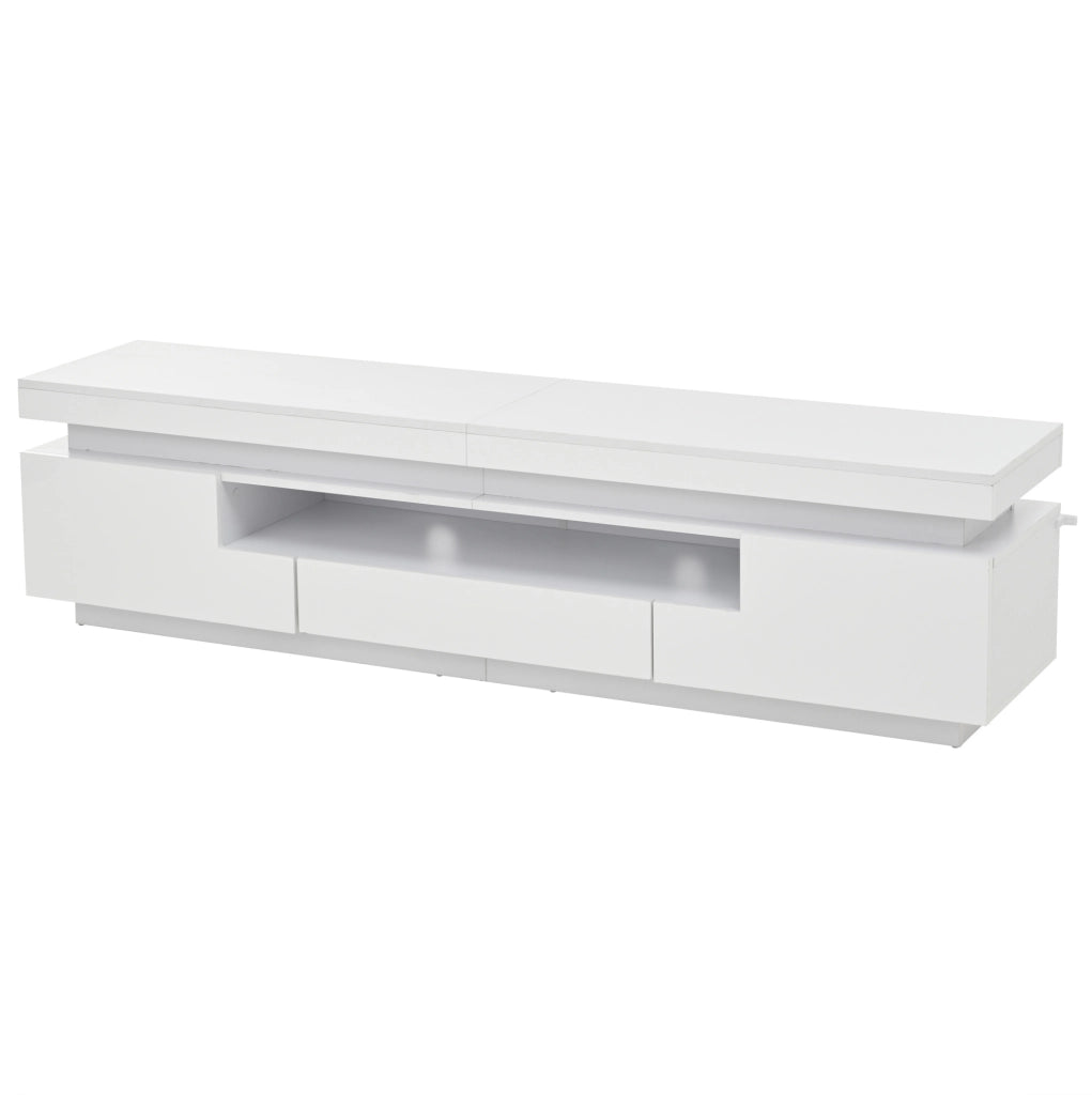 Mobile TV da pavimento con 2 vani laterali, 1 cassetto e LED