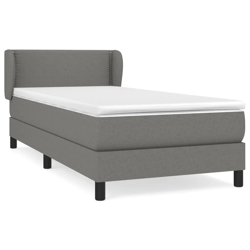 Giroletto a Molle con Materasso Grigio Scuro 100x200 cm Tessutocod mxl 98010