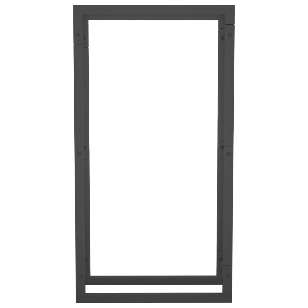 Portalegna finitura opaca 50 x 28 x 94 cm acciaio nero 02_0043750