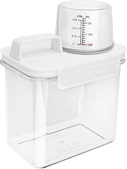 Cassa di stoccaggio per detersivo e candeggina - dispenser a chiusura ermetica con misurino - contenitore di stoccaggio per muesli con capacità di 1100 ml
