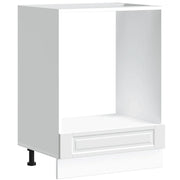 Mobiletto forno classico compatto con piedini regolabili e vano portaoggetti 60 x 46 x 81,5 cm in legno composito bianco 02_0050302