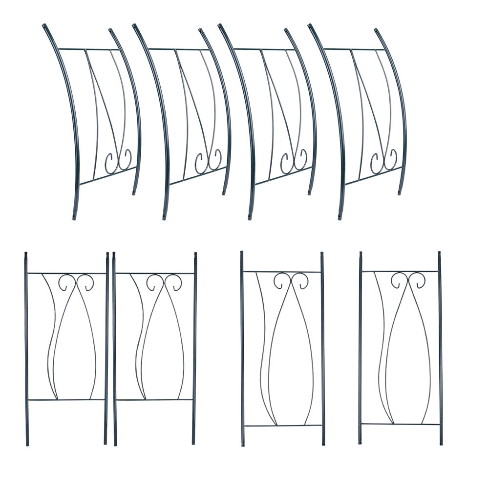 Arco in Ferro da Giardino per Piante Rampicanti Decorazione Terrazzo 153x233 cm