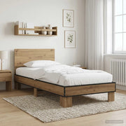 Struttura letto con testata Rovere Artigianale 80 x 200 cm 8009088