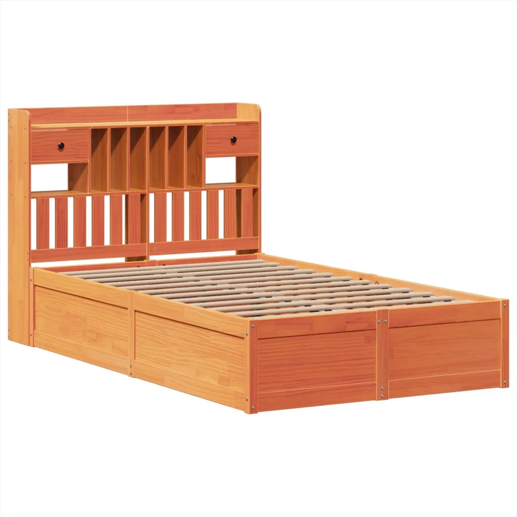 Giroletto senza Materasso Marrone Cera 120x200 cm Legno di Pino 3323499