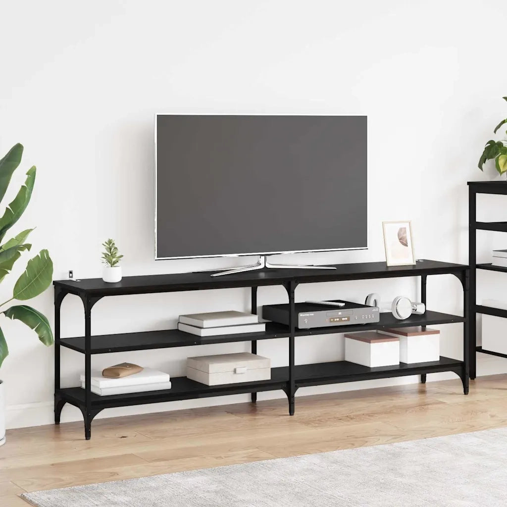 Mobile TV-Credenza per TV-Console TV Rovere Nero 160 x 30 x 50 cm