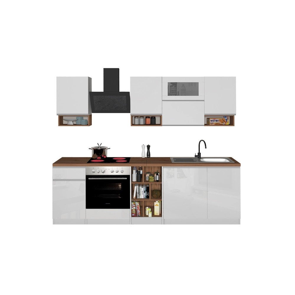 Composizione Cucina moderna 255X60-34X85-71cm - NAUTILUS