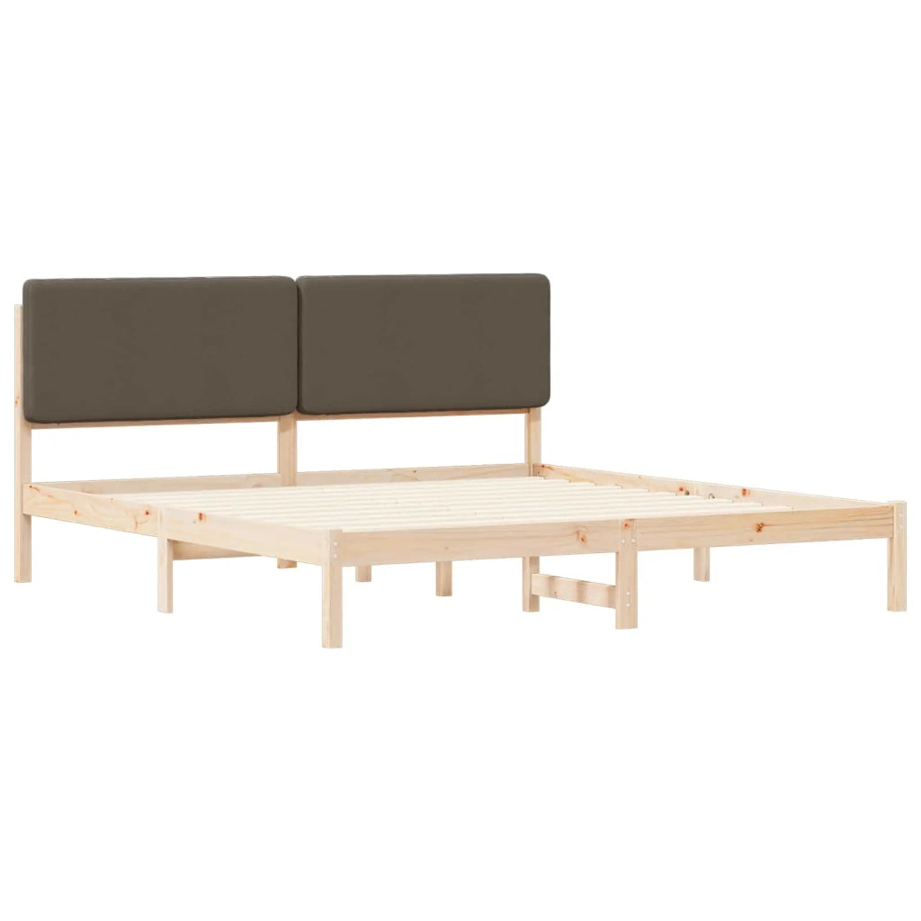 Letto con Testiera Rivestita Talpa 180 x 200 cm Pino massello