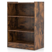 Libreria a 3 ripiani 50 x 30 x 75 cm con ripiani antiribaltamento regolabili design moderno e minimalista in legno marrone 20_0021115