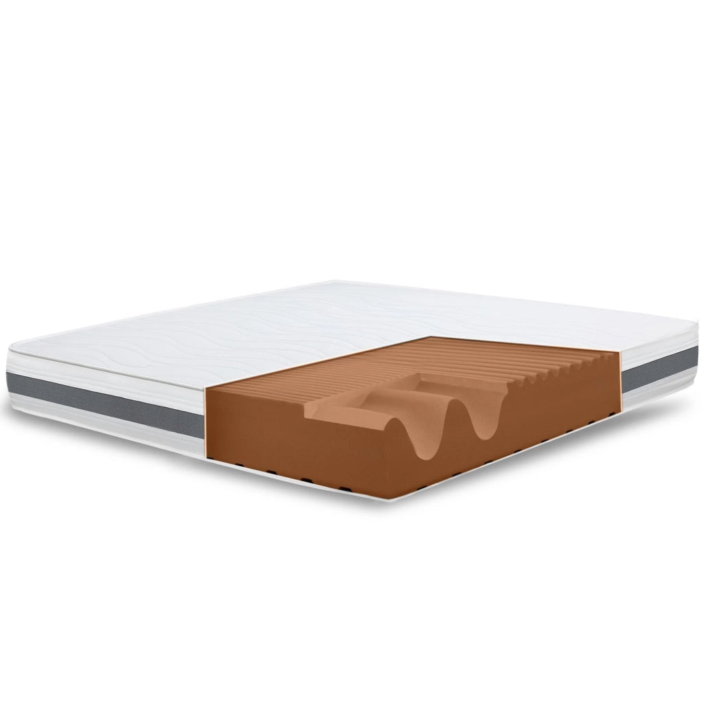 Materasso Singolo 95x210 cm in Memory Antibatterico | Altezza 25 cm | Rivestimento 3D Air in Fibra Ipoallergenica | Materasso Ortopedico a 7 Zone Differenziate Termosensibili