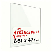 661 x 477 x 4 mm - Vetro per stufa a legna - vetro camino di ricambio - vetro per caminetto resistente al fuoco - France Vitre