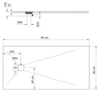 Piatto Doccia in Pietra 100x140 cm Pedrinelli Ardesia Stone Side Marrone