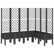 Fioriera | Cassetta per fiori | Vaso da Giardino con Traliccio Nera 160x120x142 cm in PP