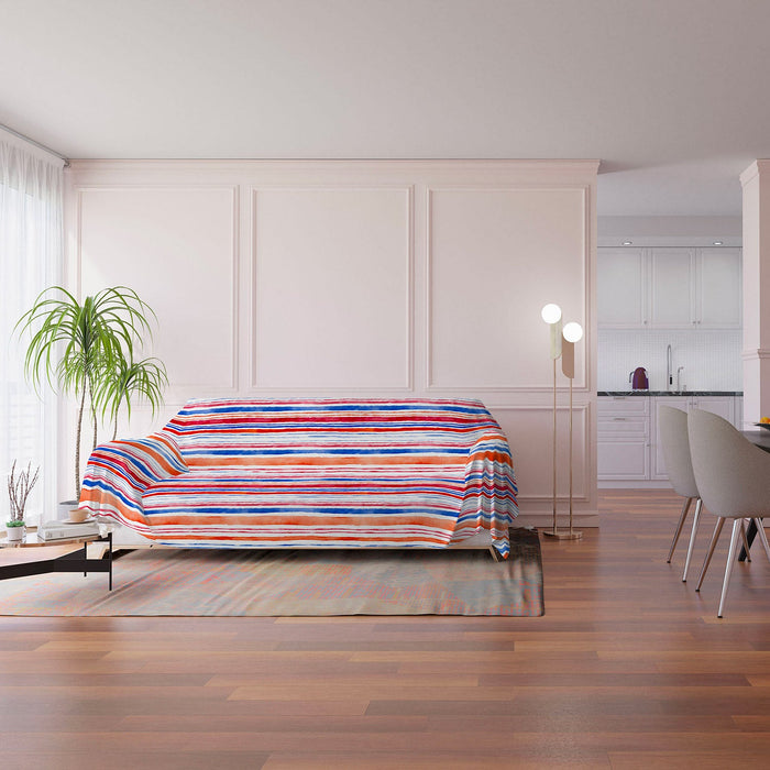 Telo Arredo Copritutto Copridivano in Microfibra Strisce 270x280 cm