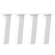 Set di 4 gambe per tavolino da caffè dal design moderno 30 x 30 x 30 cm pratiche e robuste in acciaio bianco 02_0056794