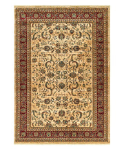 Tappeto KAZAKH 2155 oro e rosso cm.300x400 stile orientale persiano alta qualità con effetto lucente