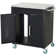 Tavolino da cucina con ruote ¨C zephmum ¨C 86x50x86,5 cm Nero