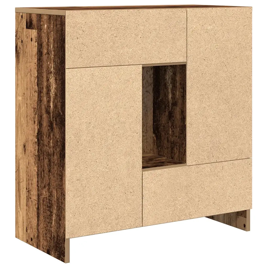Credenza con Cassetti e Ante-Buffet-Armadio da cucina Legno Antico 70,5x34x74,5 cm