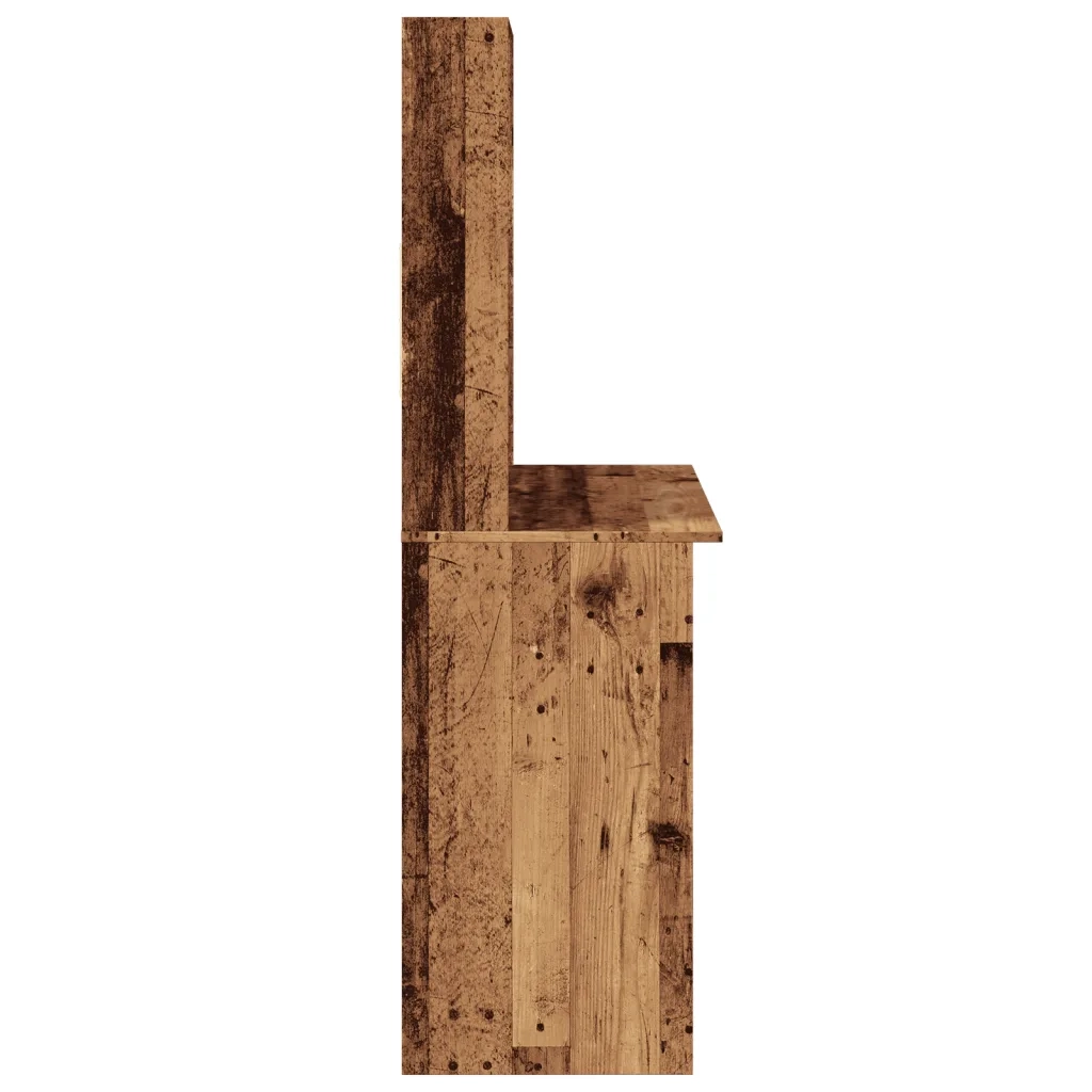 Scrivania Mensole Legno Antico 102x45x148 cm Legno Multistrato 855834