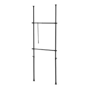 Armadio telescopico con contenitore 75-115 cm acciaio laccato nero 03_0008159