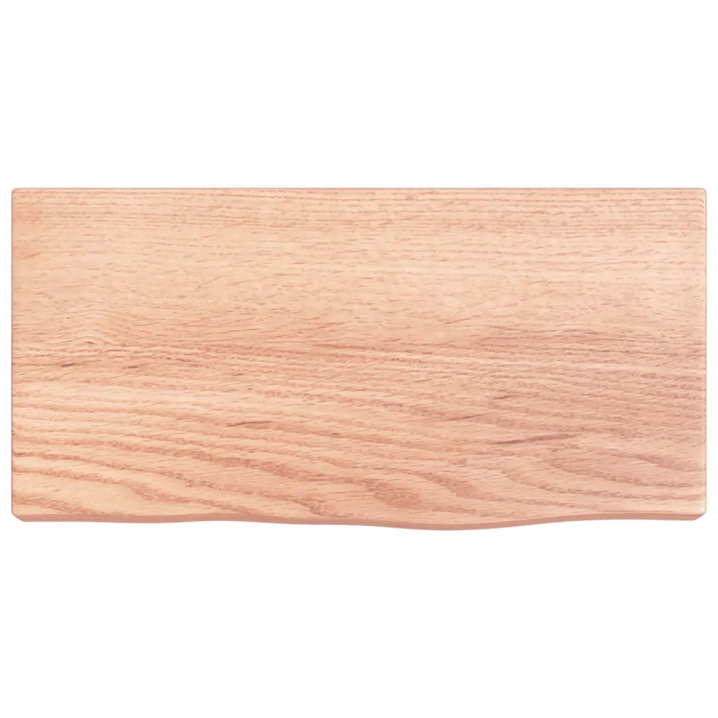 Ripiano Muro Marrone Chiaro 40x20x4 cm Massello Rovere Trattato 363624