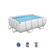 Piscina fuori terra rettangolare con telaio in acciaio e pompa filtro inclusa, dimensioni 282x196x84 cm capacità 3662 L - Bestway