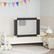 Sponda Letto Sicurezza Bambini Grigio Scuro 100x25 cm Tessuto 10226