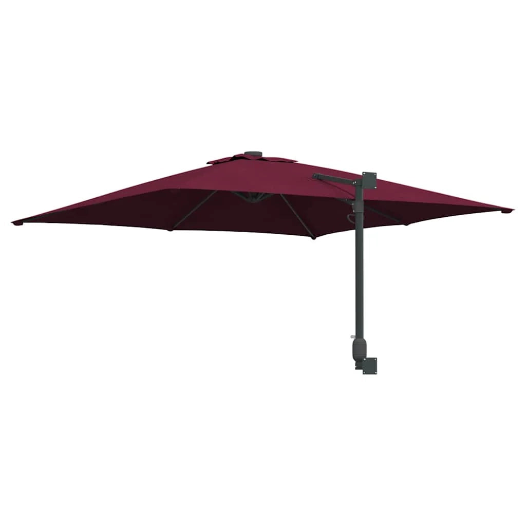Ombrellone da giardino moderno basculante 248,5 x 247,5 x 160 cm in poliestere bordeaux 02_0058638