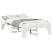 Letto matrimoniale | Letto per adulti | Struttura del letto Bianco 120 x 200 cm Pino massello