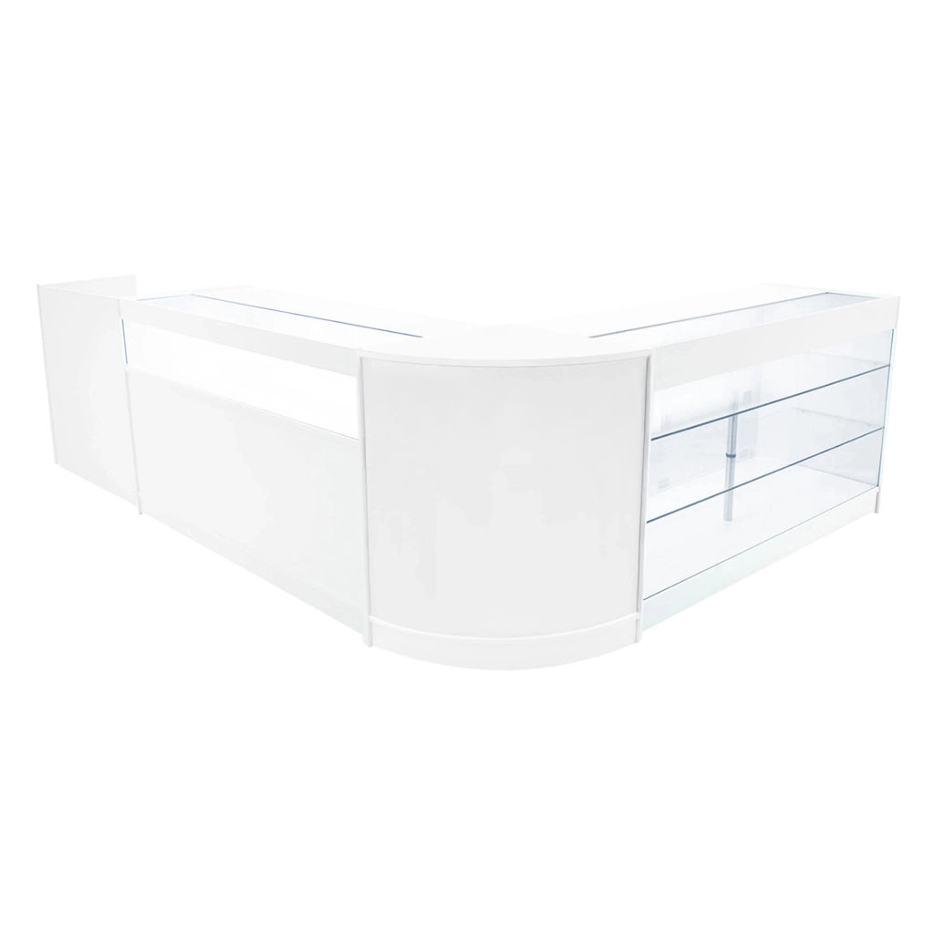 Set Banconi Bianco Polaris LED K1500 B1500 CM60 TB60 con Serratura e Vetrina