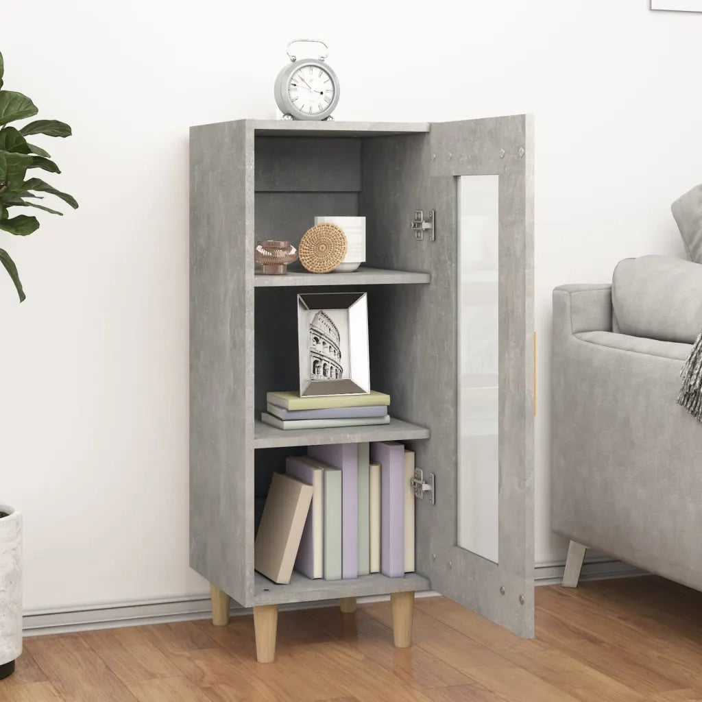 Credenza Grigio Cemento 34,5x34x90 cm in Legno Multistrato cod mxl 27121