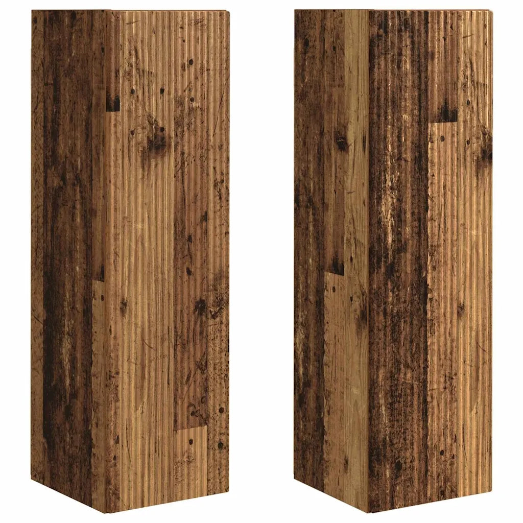 Mobile TV da parete 2 pz-Set di 2 Mobile TV a Muro-Credenza TV Legno vecchio 30 x 31 x 100 cm