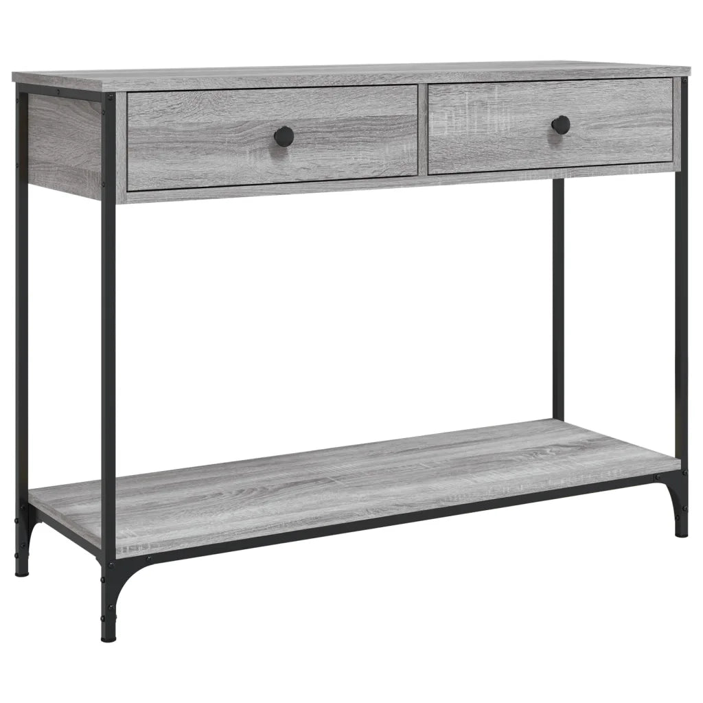Tavolino Consolle | Tavolo d'Ingresso Grigio Sonoma 100x34,5x75cm Legno Multistrato