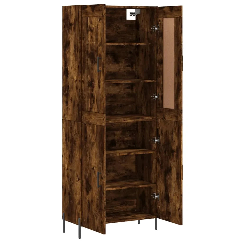 Credenza cassettiera mobile contenitore organizer cucina soggiorno salotto alto 695 x 34 x 180 cm legno ingegnerizzato marrone 02_0033525
