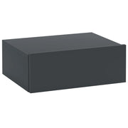 COMODINO SOSPESO MODERNO CON CASSETTO IN LEGNO 40X30X15 CM NERO